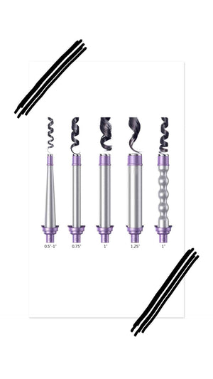 5 in 1 BARREL INTERCHANGEABLE WAND SET